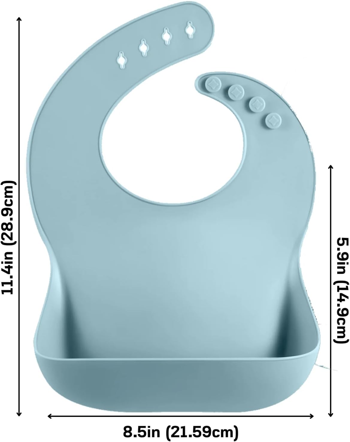 PandaEar Silicone Baby Feeding Set | 9PCS Baby Led Weaning Supplies Self Feeding Utensils | Divided Suction Plate Bowl Bibs Sippy Cup with Baby Snack Container Spoons Forks (Blue) - Image 5