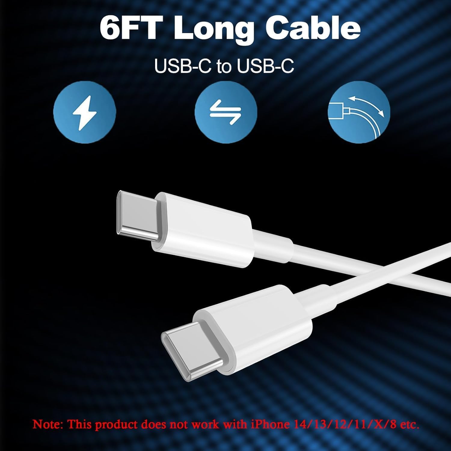 iPhone 17 16 15 Charger Fast Charging,2Pack 20W Apple iPad USB C Wall Charger Block with 6FT USB C to C Cable for iPhone 17/Pro/Pro Max/17 Air/ 16/Pro/Pro Max/15/Pro/Pro Max - Image 4