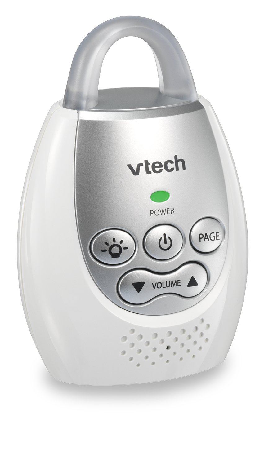 VTech Communications DM221 Audio Baby Monitor with up to 1,000 ft of Range, Vibrating Sound-Alert, Talk Back Intercom & Night Light Loop, White/Silver - Image 9