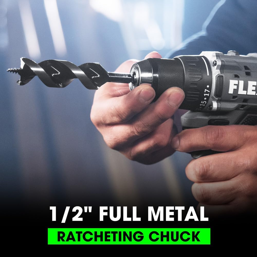 FLEX 24V Brushless Cordless 2-Tool Compact Combo Kit: 1/2-Inch 2-Speed Drill Driver and 1/4-Inch Hex Impact Driver with (2) 2.5Ah Lithium Batteries and 160W Fast Charger - FXM205-2A - Image 5