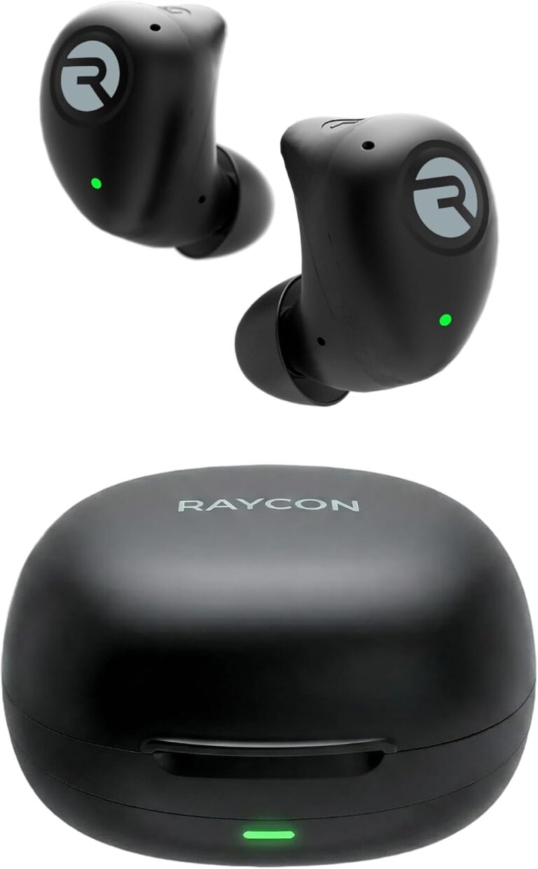 Raycon Fitness Bluetooth Wireless Earbuds + Microphone with Active Noise Canceling, Sweat & Water-Resistant Earphones, Running Headphones, Ear Buds Wireless Bluetooth 56 Hours Playtime (Black)