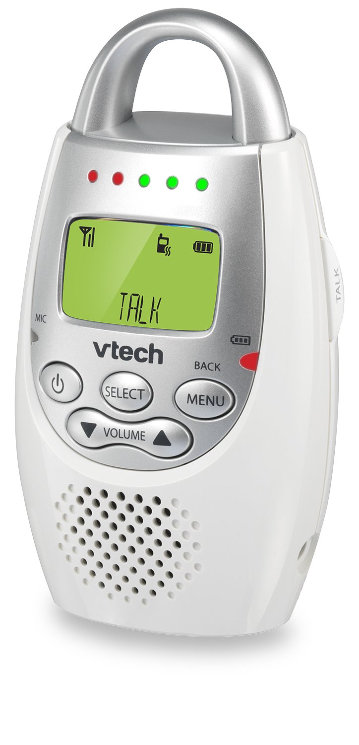 VTech Communications DM221 Audio Baby Monitor with up to 1,000 ft of Range, Vibrating Sound-Alert, Talk Back Intercom & Night Light Loop, White/Silver - Image 11