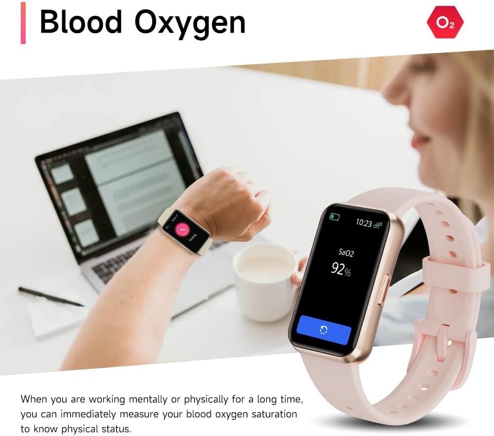 Fitness Trackers,Heart Rate Blood Oxygen Sleep Monitor,1.47‘’ OLED Display,Calorie Pedometer Steps Counter Activity watchs,Smart Band 24/7 Health Monitoring(Black) - Image 3