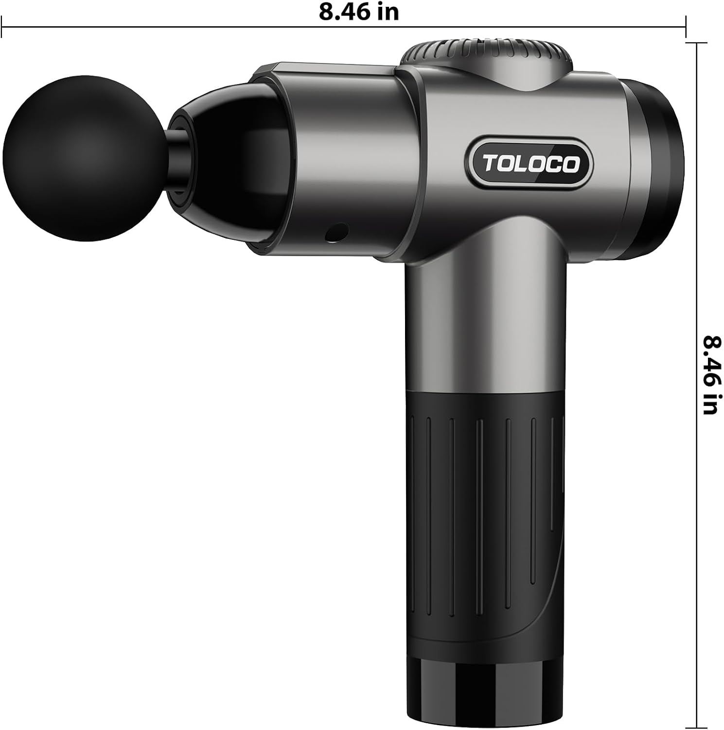 TOLOCO Massage Gun, Deep Tissue Back Massage for Athletes for Pain Relief, Percussion Massager with 10 Massages Heads & Silent Brushless Motor, Fathers Day Dad Gifts, Grey - Image 8
