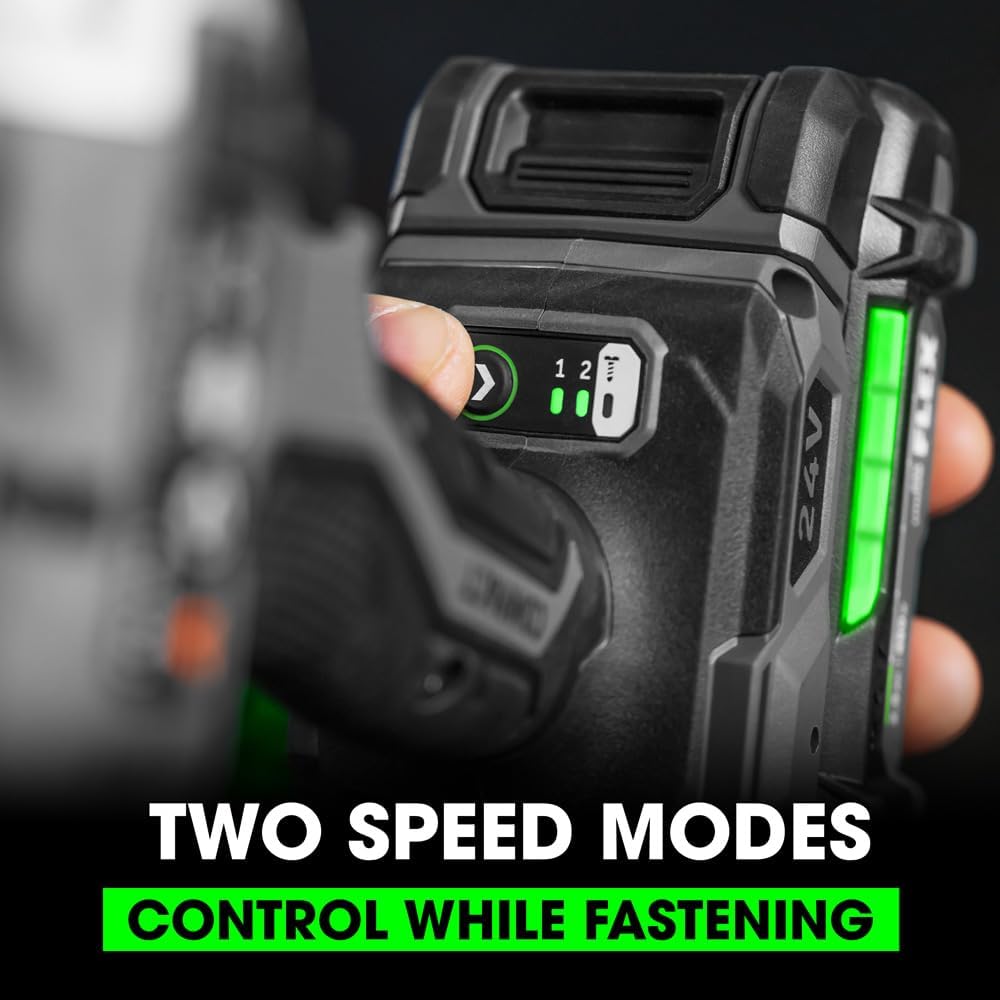FLEX 24V Brushless Cordless 2-Tool Compact Combo Kit: 1/2-Inch 2-Speed Drill Driver and 1/4-Inch Hex Impact Driver with (2) 2.5Ah Lithium Batteries and 160W Fast Charger - FXM205-2A - Image 7