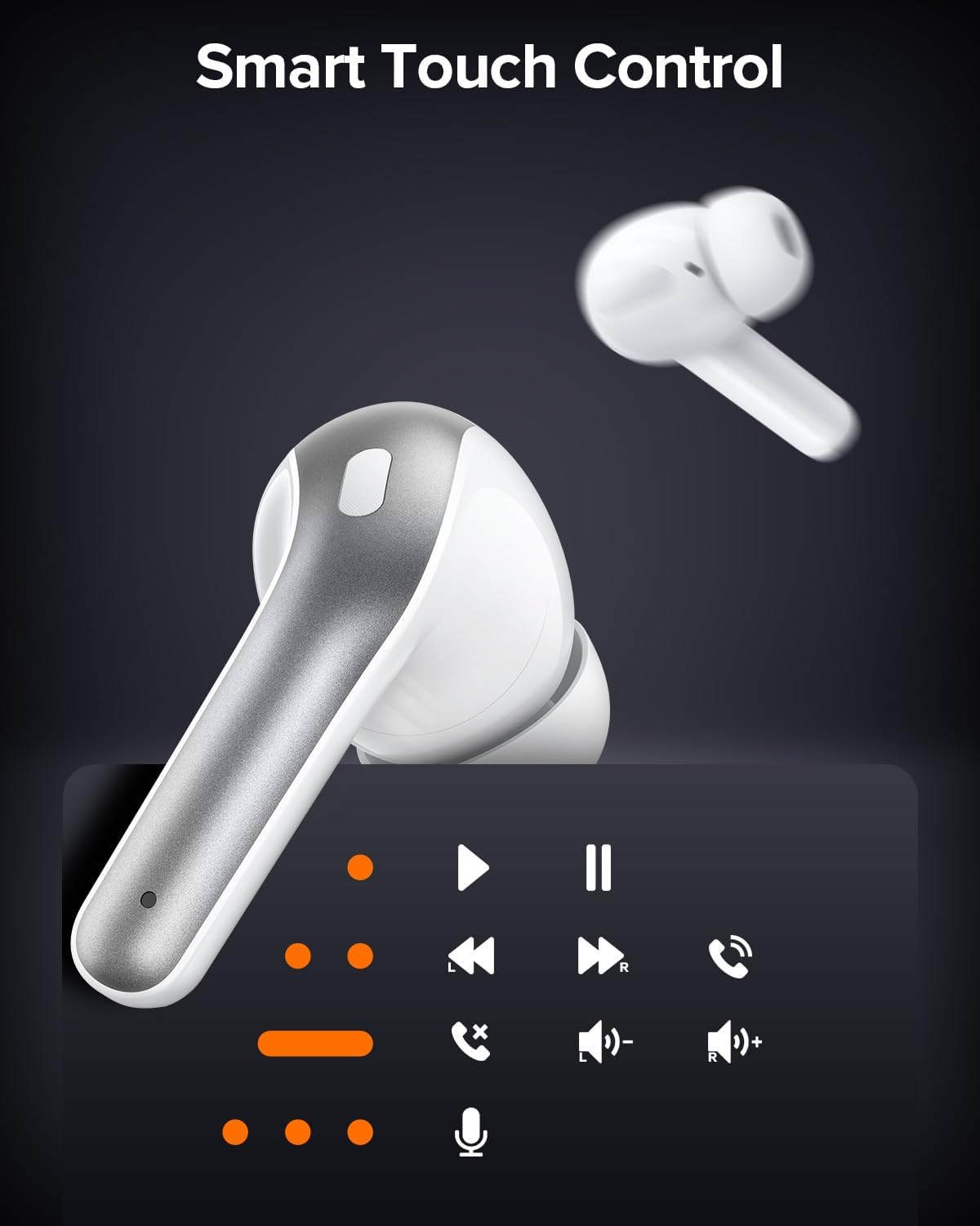TAGRY Bluetooth Headphones True Wireless Earbuds 60H Playback LED Power Display Earphones with Wireless Charging Case IPX5 Waterproof in-Ear Ear buds with Mic for TV Smart Phone Laptop Computer Sports - Image 6