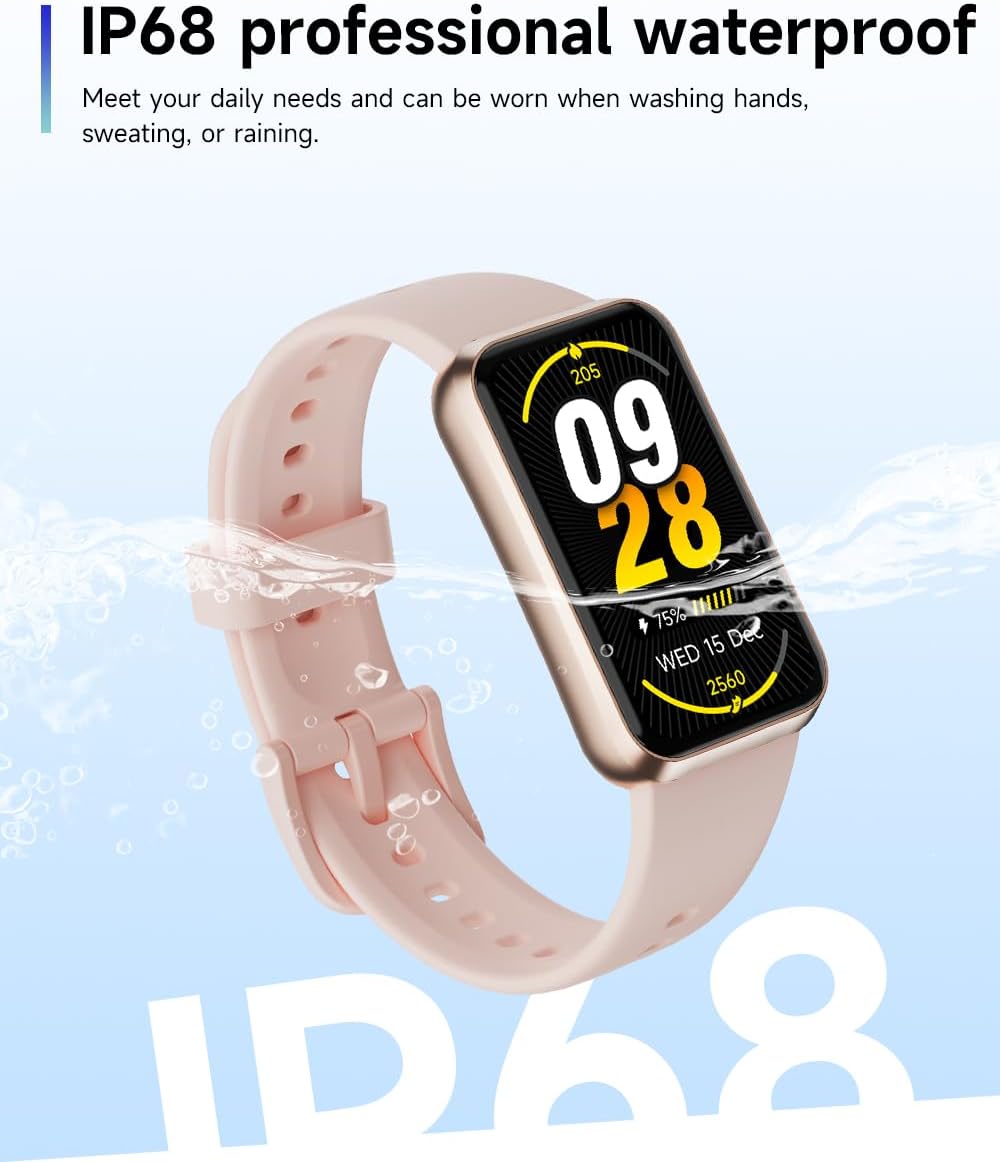 Fitness Trackers,Heart Rate Blood Oxygen Sleep Monitor,1.47‘’ OLED Display,Calorie Pedometer Steps Counter Activity watchs,Smart Band 24/7 Health Monitoring(Black) - Image 7