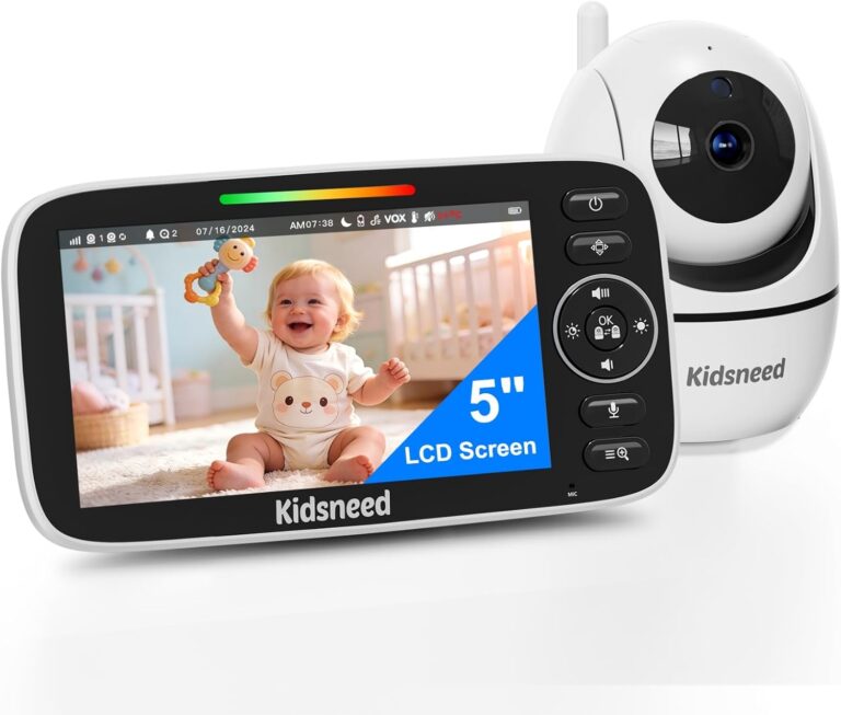 Kidsneed 5” Baby Monitor with Camera and Audio No WiFi