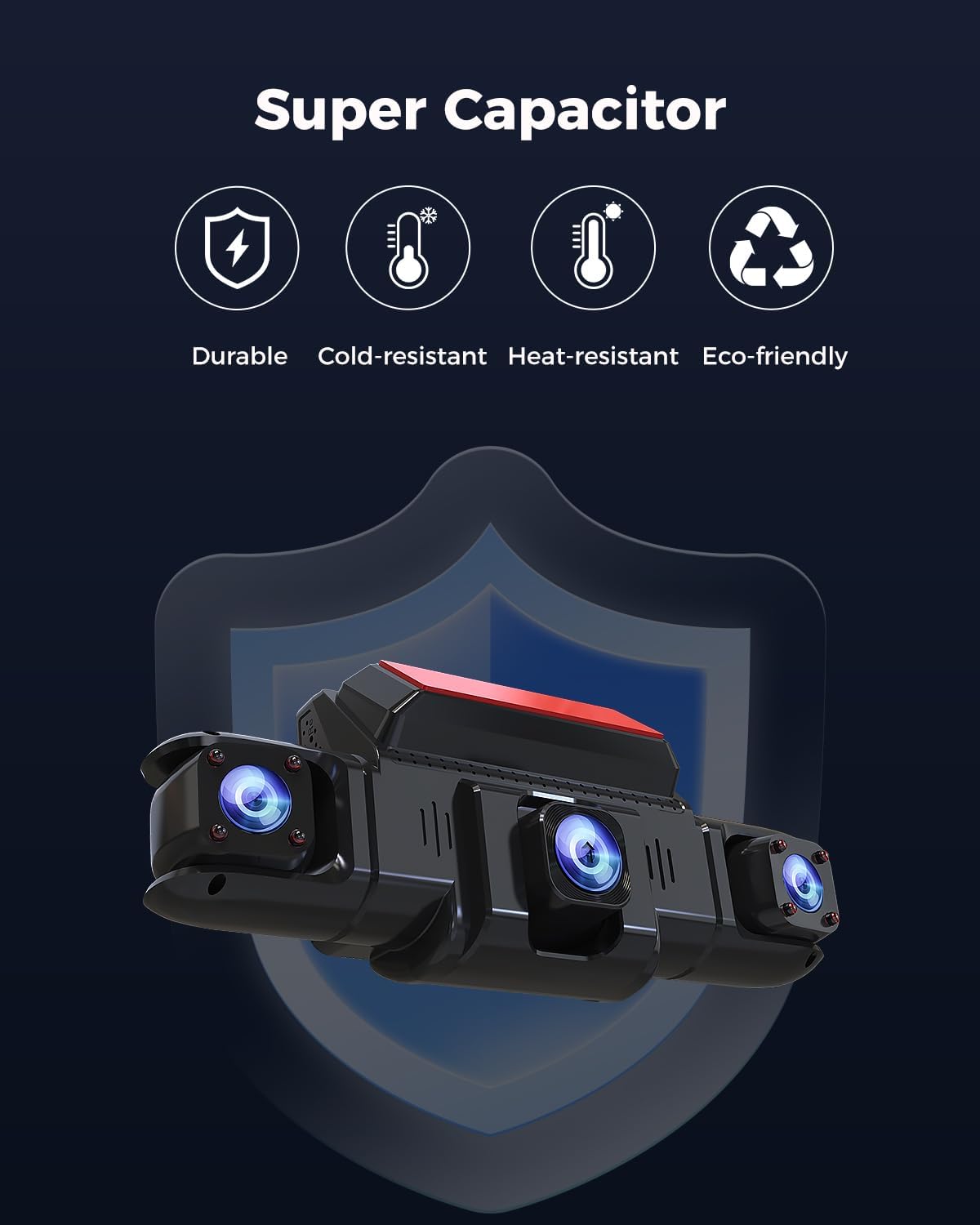 360 View 4 Channel Dash Cam Front and Rear Left Right Inside Camera for Cars, GPS and 5G Band WiFi, Night Vision, 160 Wide Angle, WDR, 24H Parking Mode, Supercapacitor, Included 128GB Card - Image 7
