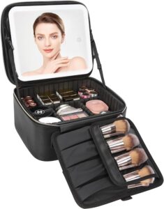 Relavel Travel Makeup Bag With LED ...