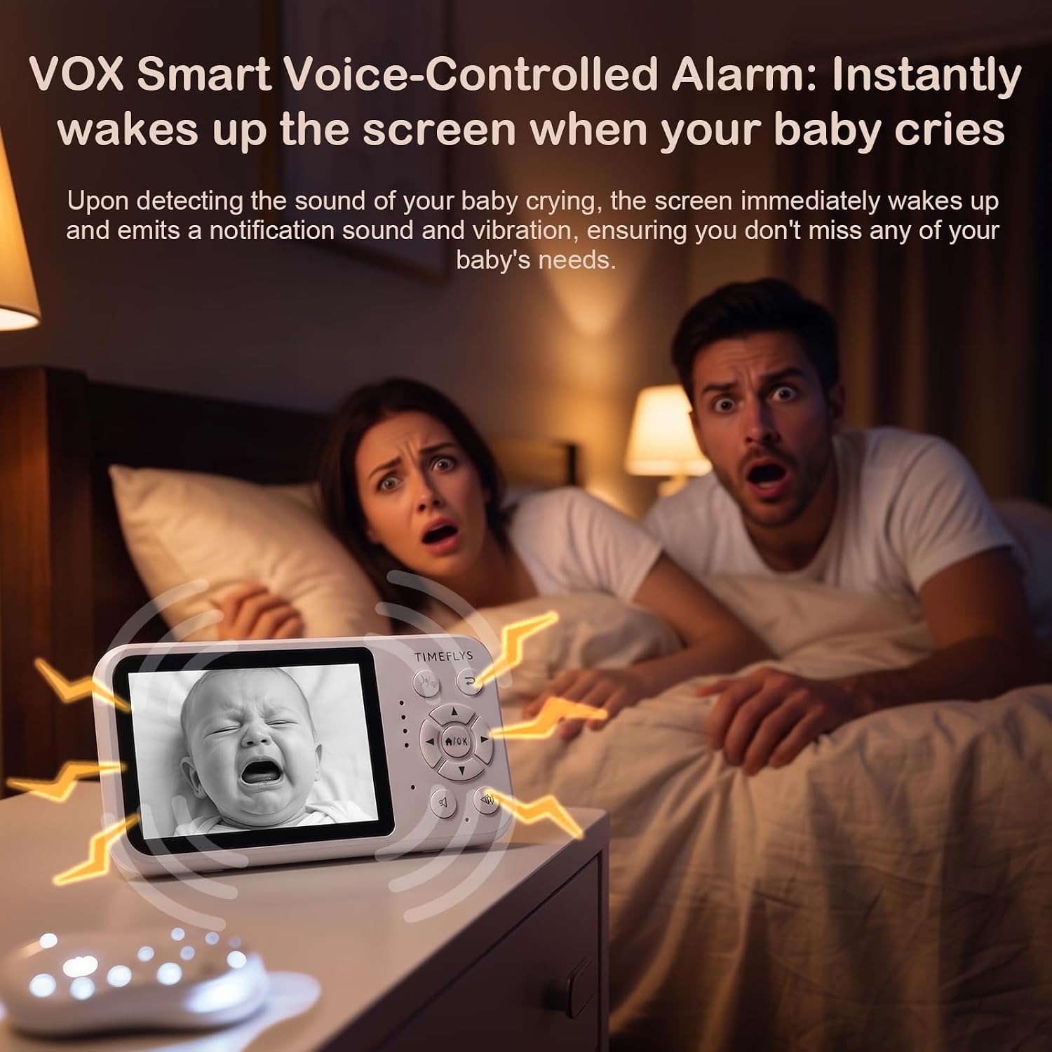 TimeFlys Video Baby Monitor, Both Units Rechargeable, Outdoor Use For Camping, Car Camera Usage, Camera 40-hour Battery, Night Vision, 2-Way Audio, Lullabies, No WiFi Required, Model Z280L,2.8" Screen - Image 7