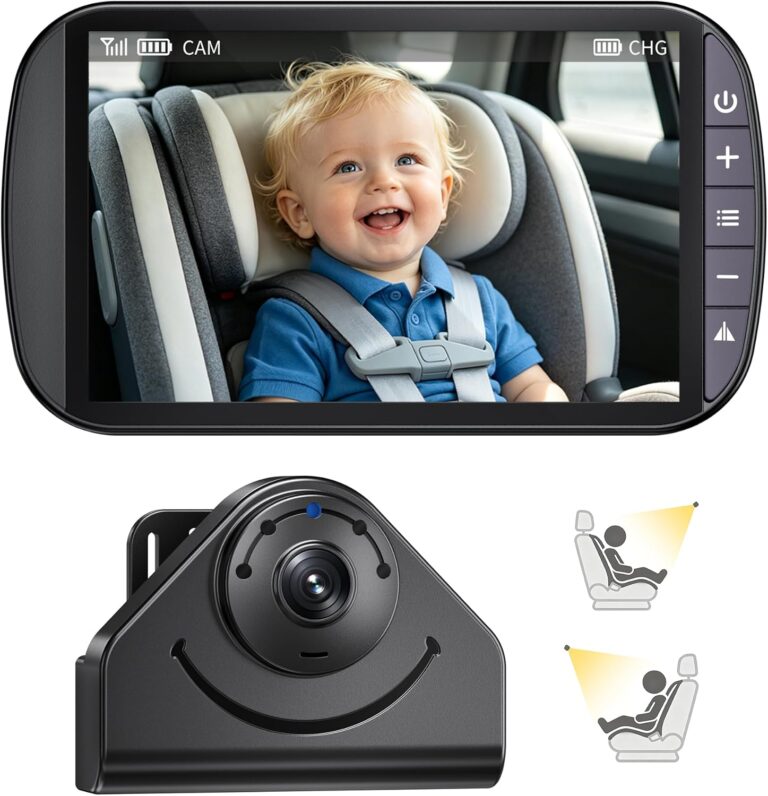 Wireless Baby Car Camera Monitor – USB & Battery Powered Plug and Play