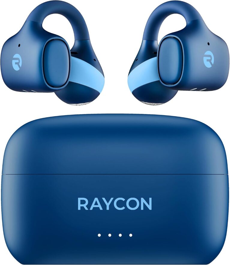 Raycon Everyday Clip-On Earbuds, Open Ear & Water Resistant, 30Hr (Blue)
