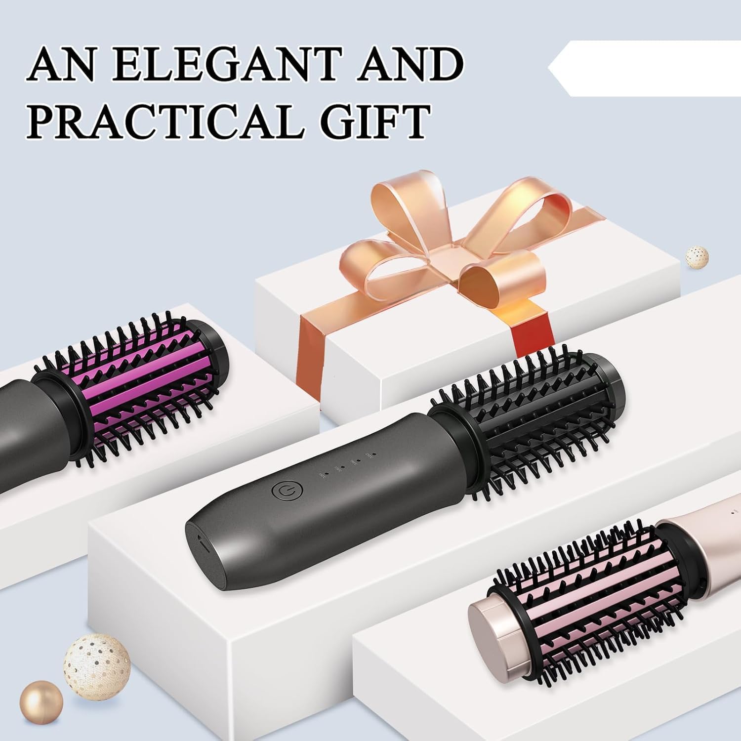 Dongxw Cordless Hot Brush - Travel Portable Hair Straightener Brush, 4 Temperatures | Fast Heating, Anti-Scald, and Anti-Frizz, Cordless Straightener Tool for Travel, Date, Work - Classic Black - Image 7