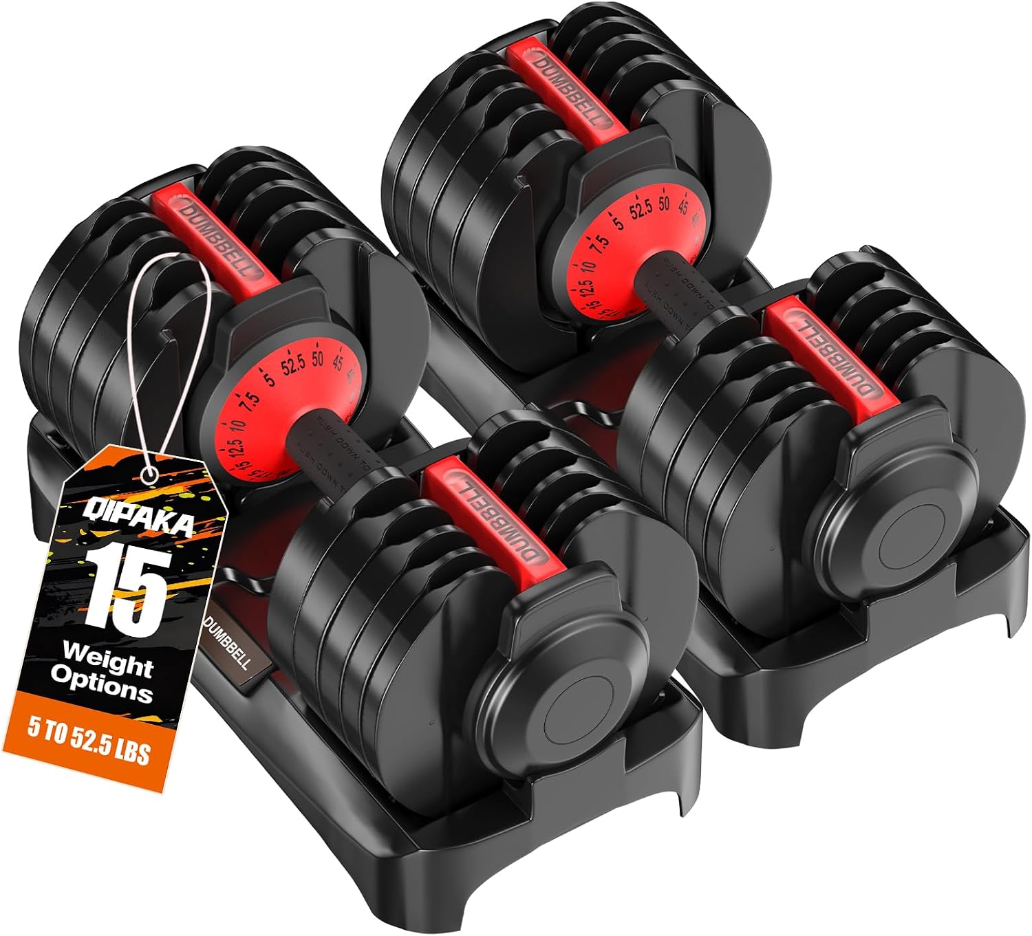 Adjustable Dumbbells Set for Home Gym Weight Set 25/26.5/55/52.5/85LB