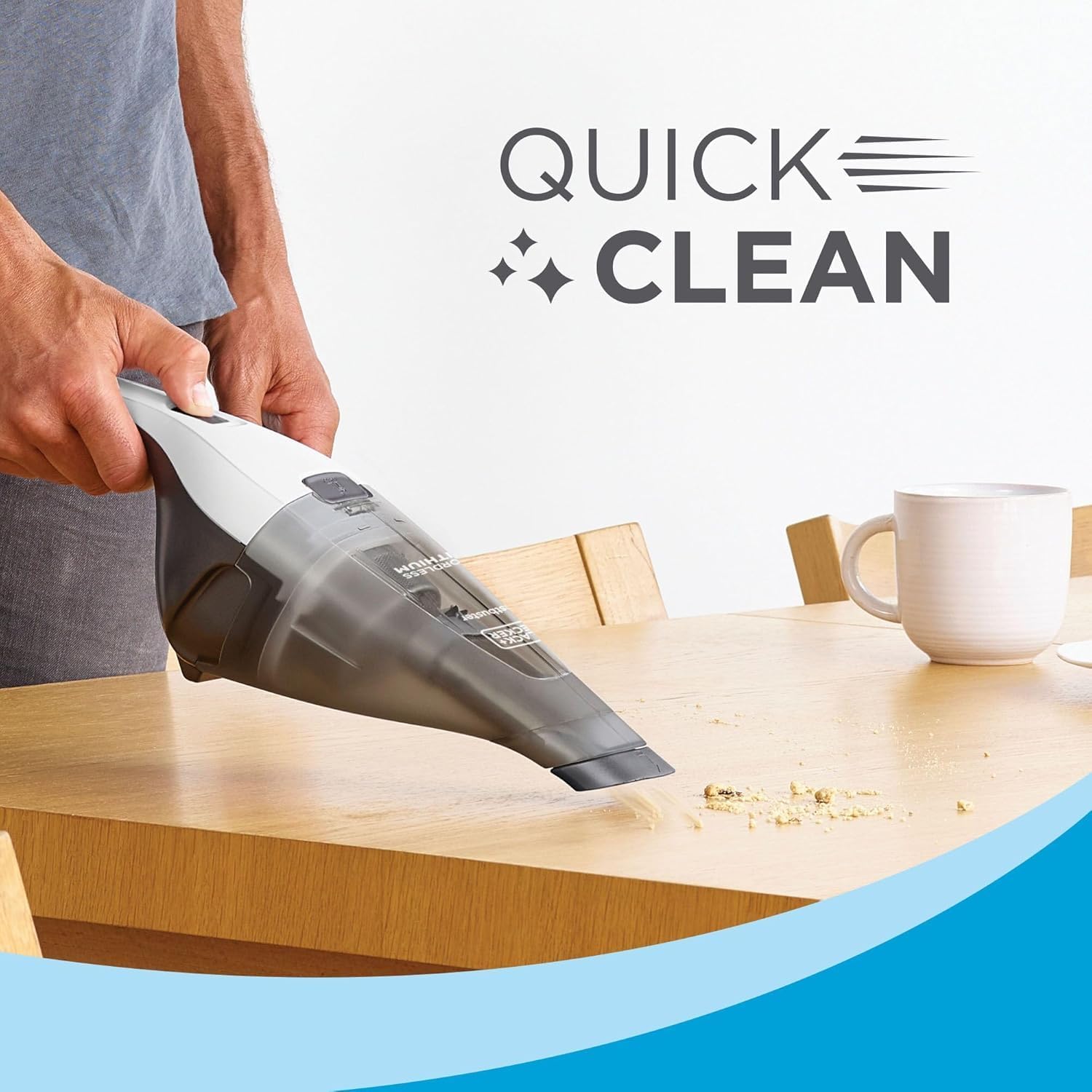 BLACK+DECKER dustbuster Cordless Handheld Vacuum, Portable Car Vacuum Cordless Rechargeable, Wall Mount, Strong Suction QuickClean (HNVC215B10) - Image 10