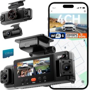 IIWEY N6 360° Dash Cam 4 Channel, ...