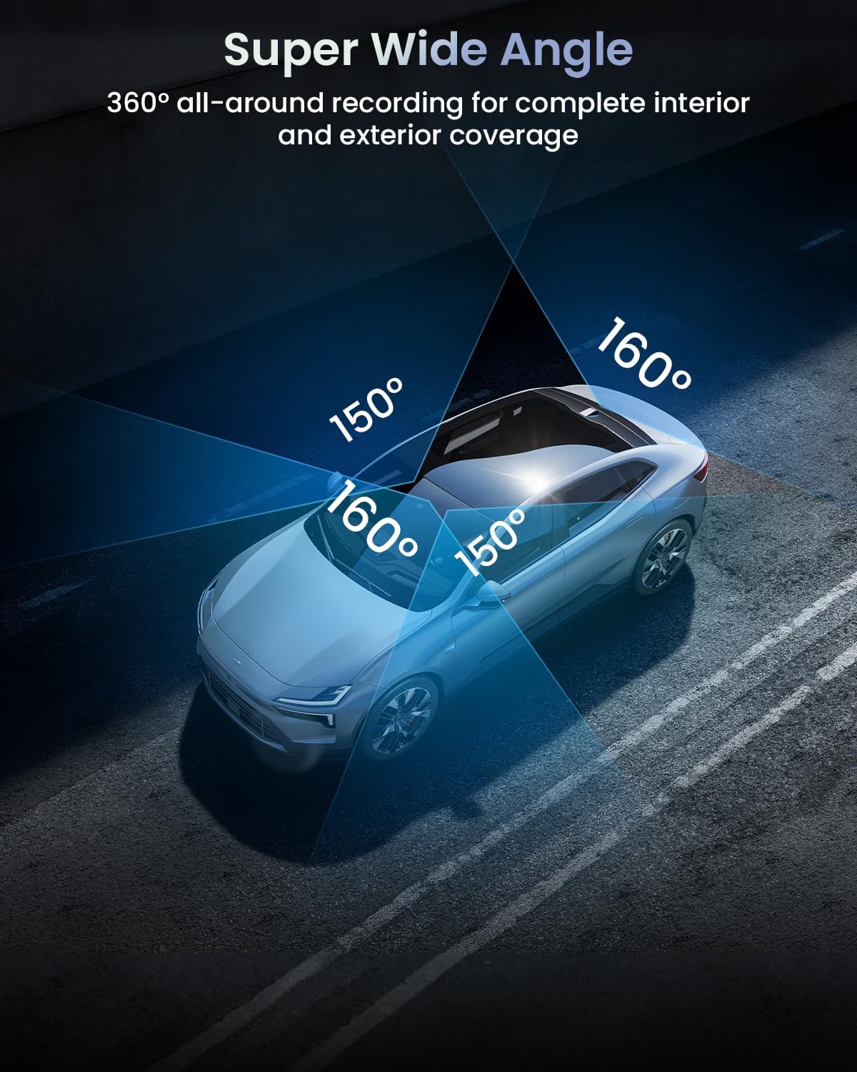 IIWEY 4 Channel Dash Cam 360° View, STARVIS 2 Front 2.7K Rear 2K Inside 1080P x2, 8IR LEDs Night Vision 3.0, PlateTag AI for Plate Clarity, 5GHz WiFi GPS, Voice Control, 24/7 Parking Mode, 128GB Card - Image 9