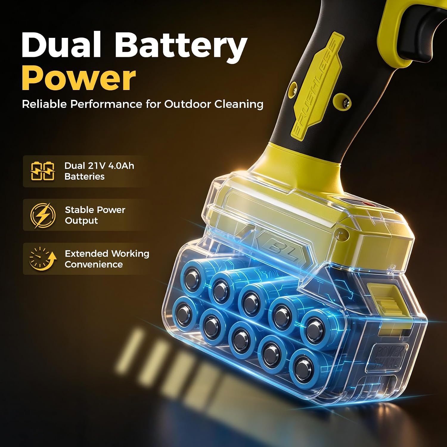 Turbo-Powered Jet Blower Small Leaf Vacuum Cordless with Battery & Charger - Image 4
