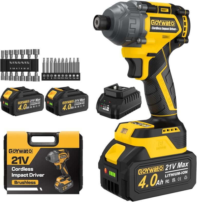 2655In-lbs 21V Brushless 1/4" Cordless Impact Driver Set Yellow