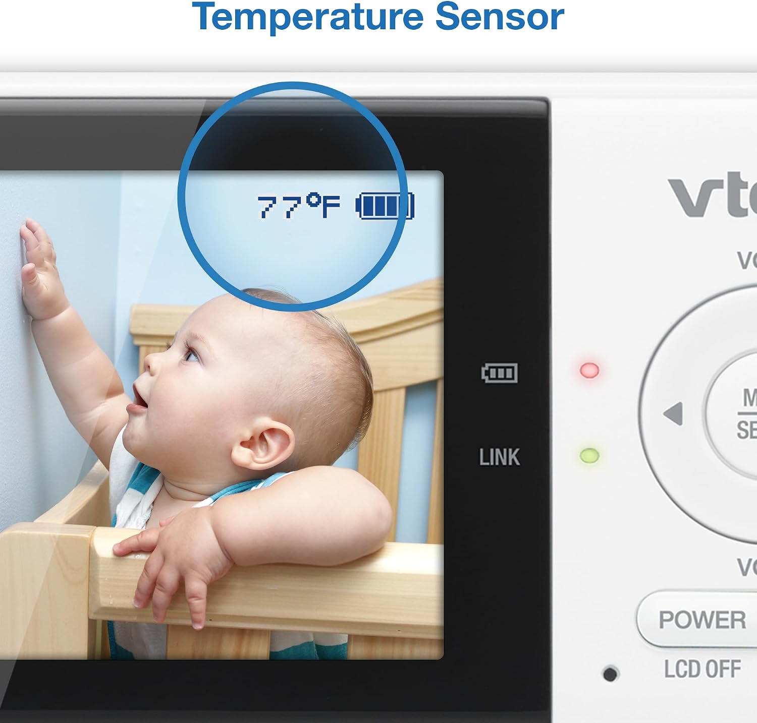 VTech Baby Monitor No WiFi – 19Hr Video Battery, 1000ft Range, Night Vision, Two-Way Talk, Temperature Sensor, Sound-Activated Screen, Lullabies | VM819 - Image 10