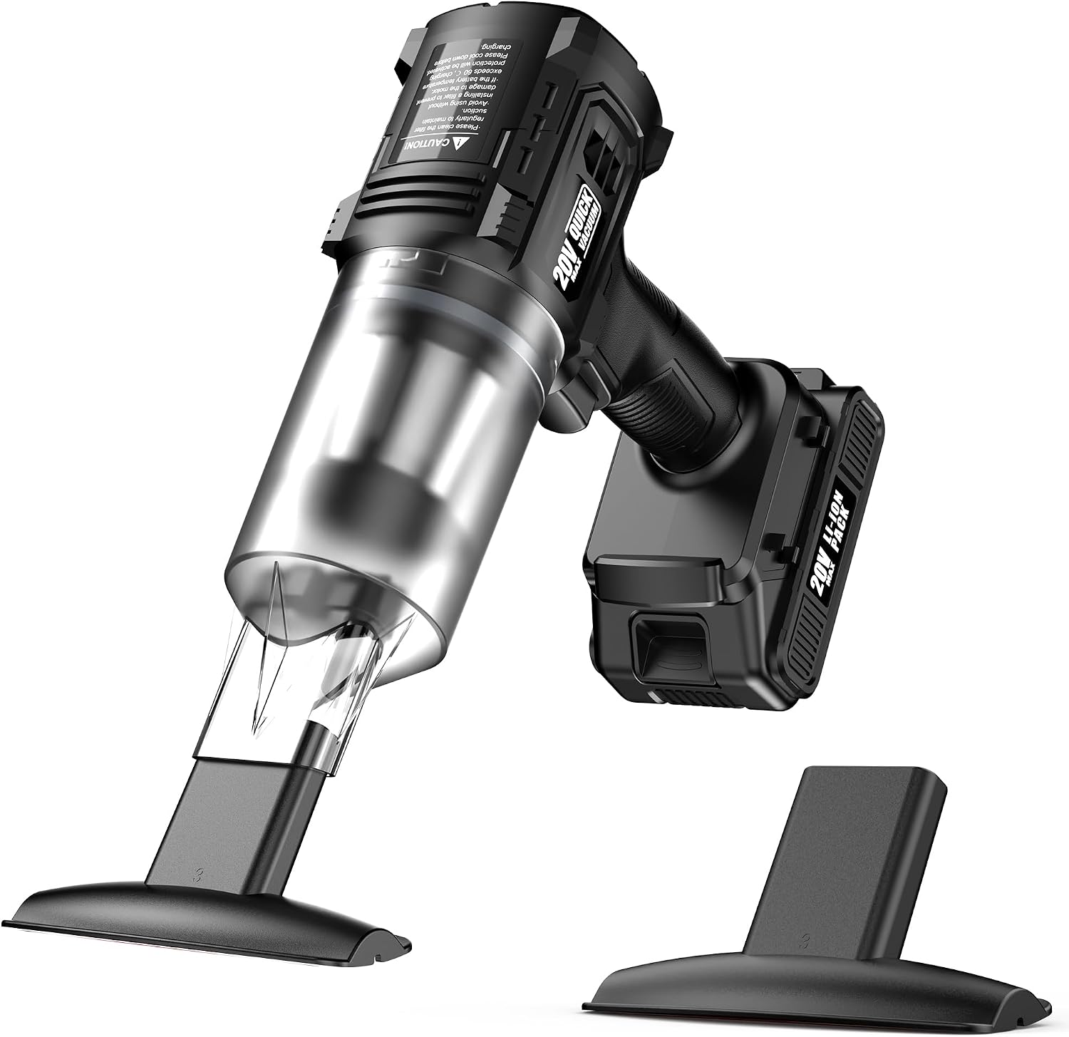 Car Vacuum Cordless, 35000PA Strong Suction Handheld Vacuum with 2 Detachable Batteries, 60Min Runtime Portable Vacuum Cleaner for Car Detailing, Pet Hair, Home Couch & Office, 350ML XL Dust Cup - Image 9