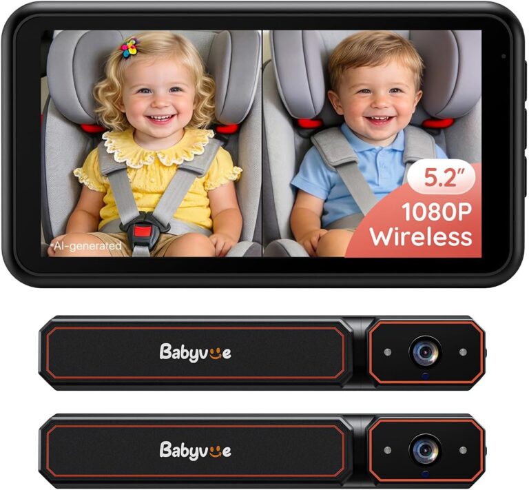 Babyvue BV6PRO Wireless Dual Car Camera Baby Monitor Fast Setup