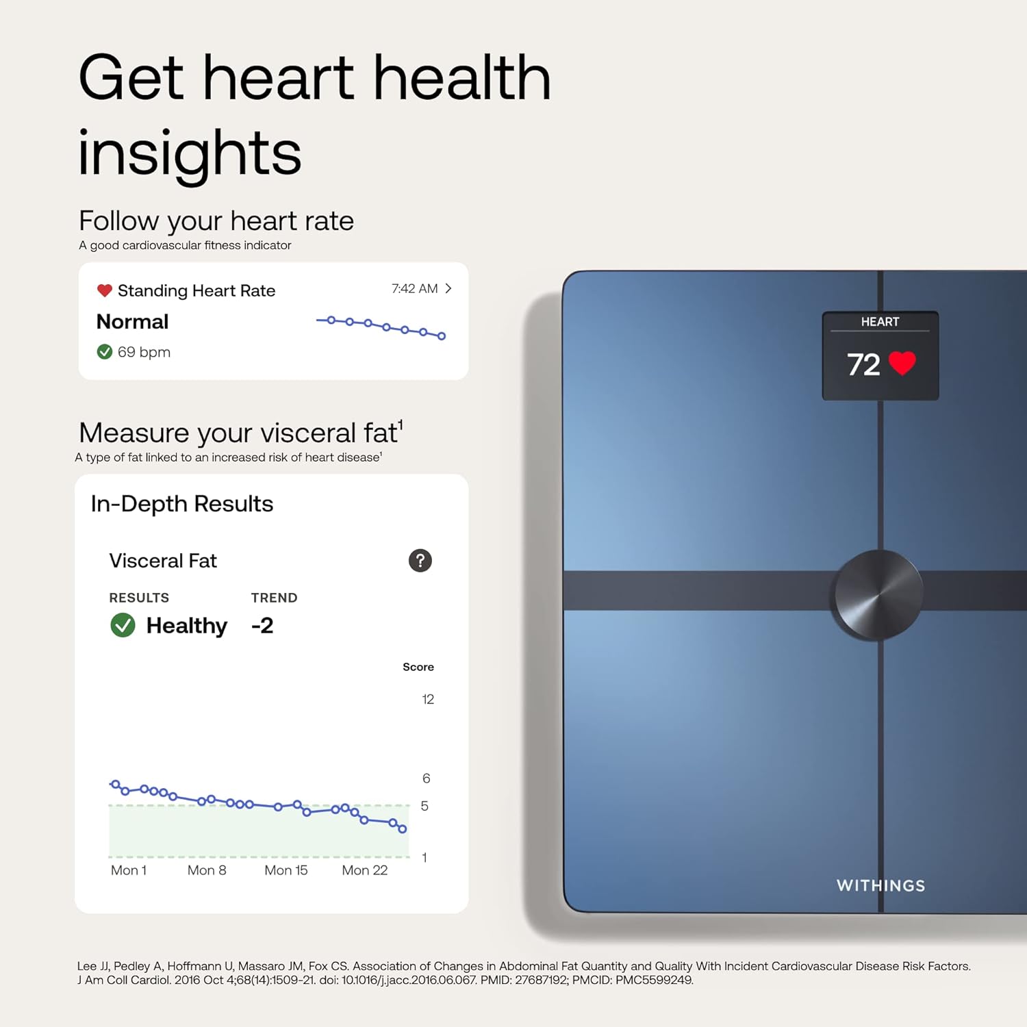 WITHINGS Body Smart - Accurate Scale for Body Weight and Fat Percentage, Body Composition Wi-Fi and Bluetooth Weight Scale, Baby Weight Scale, Smart Scale Apple Health Compatible, Bathroom Scale - Image 3