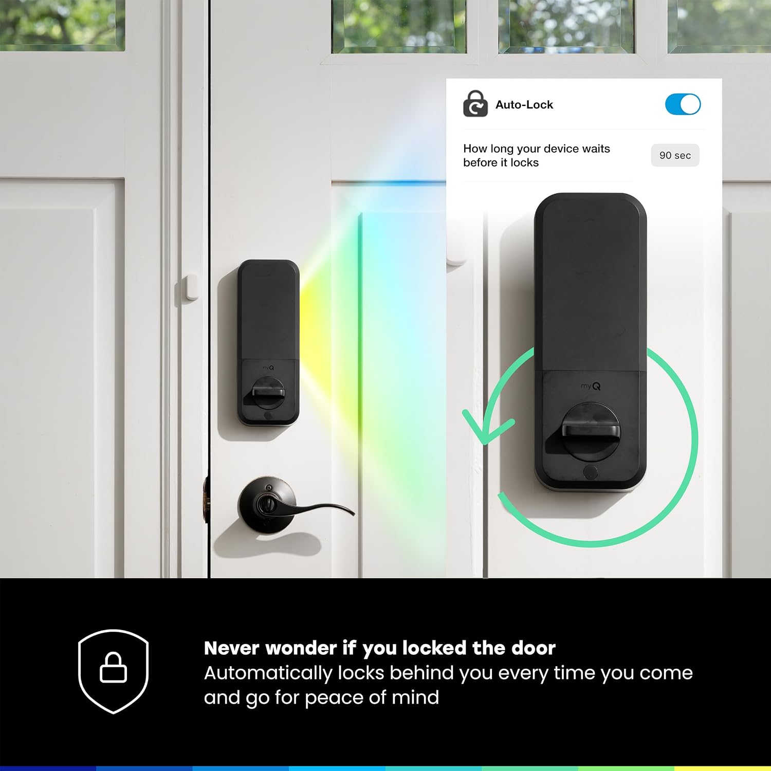 myQ Secure View™ 3-in-1 Smart Lock with 2K HDR Video Doorbell Camera, Face Access, Fingerprint Access, PIN & App Control — Intelligent Entry with Built-in Camera, Color Night Vision & Two-Way Audio - Image 7