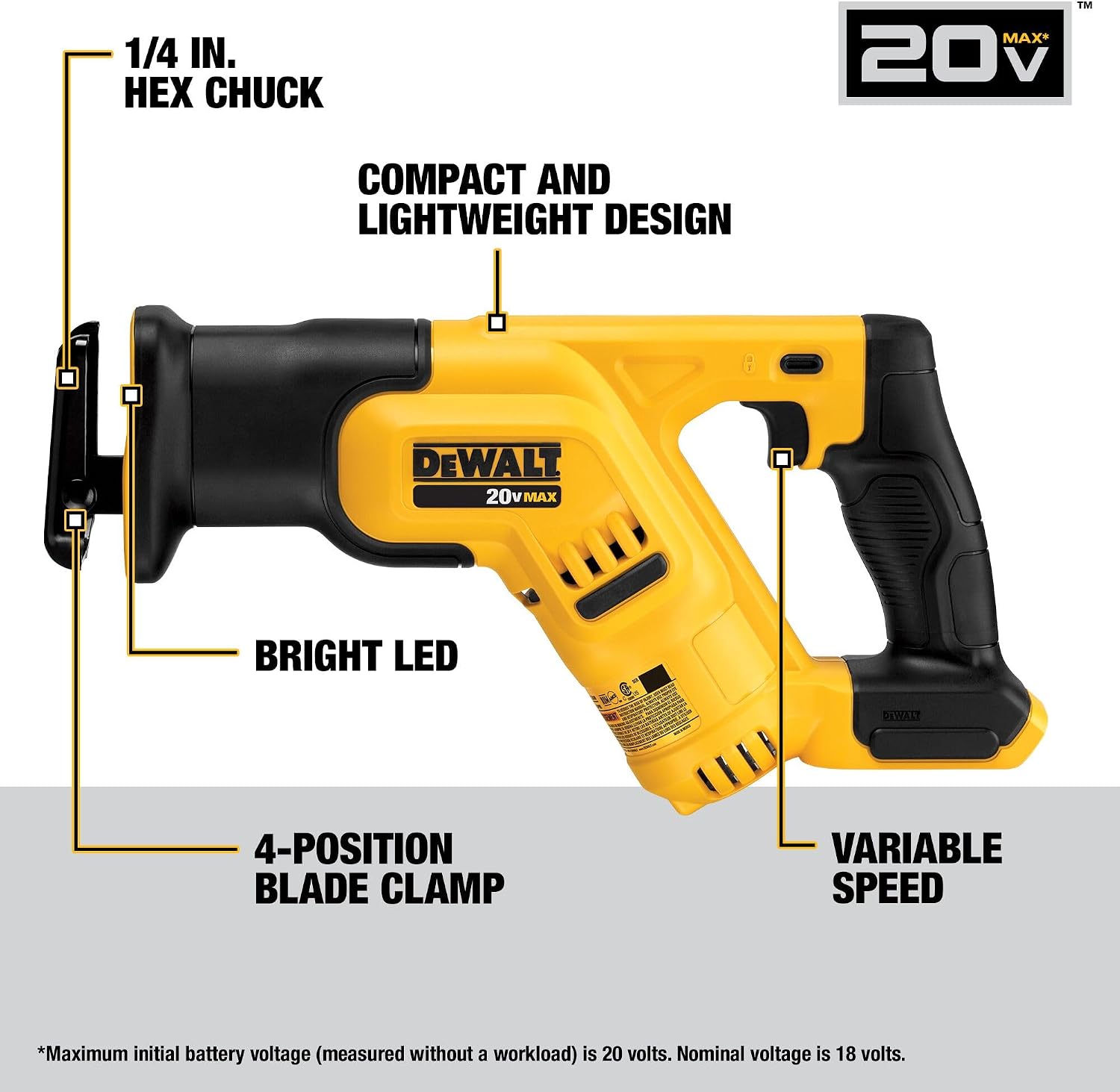 DEWALT 20V MAX 7-Tool Combo Kit, Includes Cordless Drill, Impact Driver, Reciprocating Saw, Circular Saw, Oscillating Tool, Random Orbital Sander, Jigsaw, 5Ah Battery and Charger (DCK751P1) - Image 4