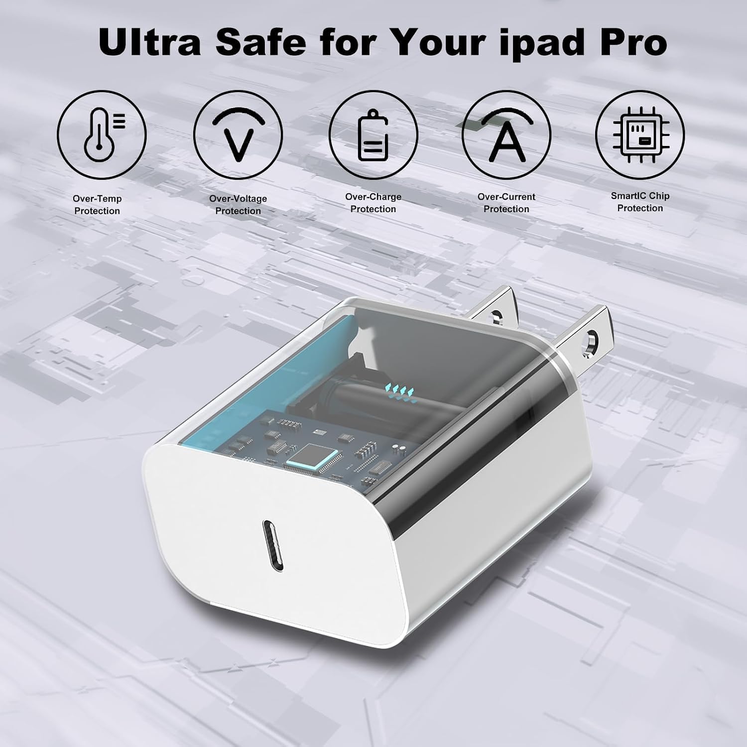iPhone 17 16 15 Charger Fast Charging,2Pack 20W Apple iPad USB C Wall Charger Block with 6FT USB C to C Cable for iPhone 17/Pro/Pro Max/17 Air/ 16/Pro/Pro Max/15/Pro/Pro Max - Image 5