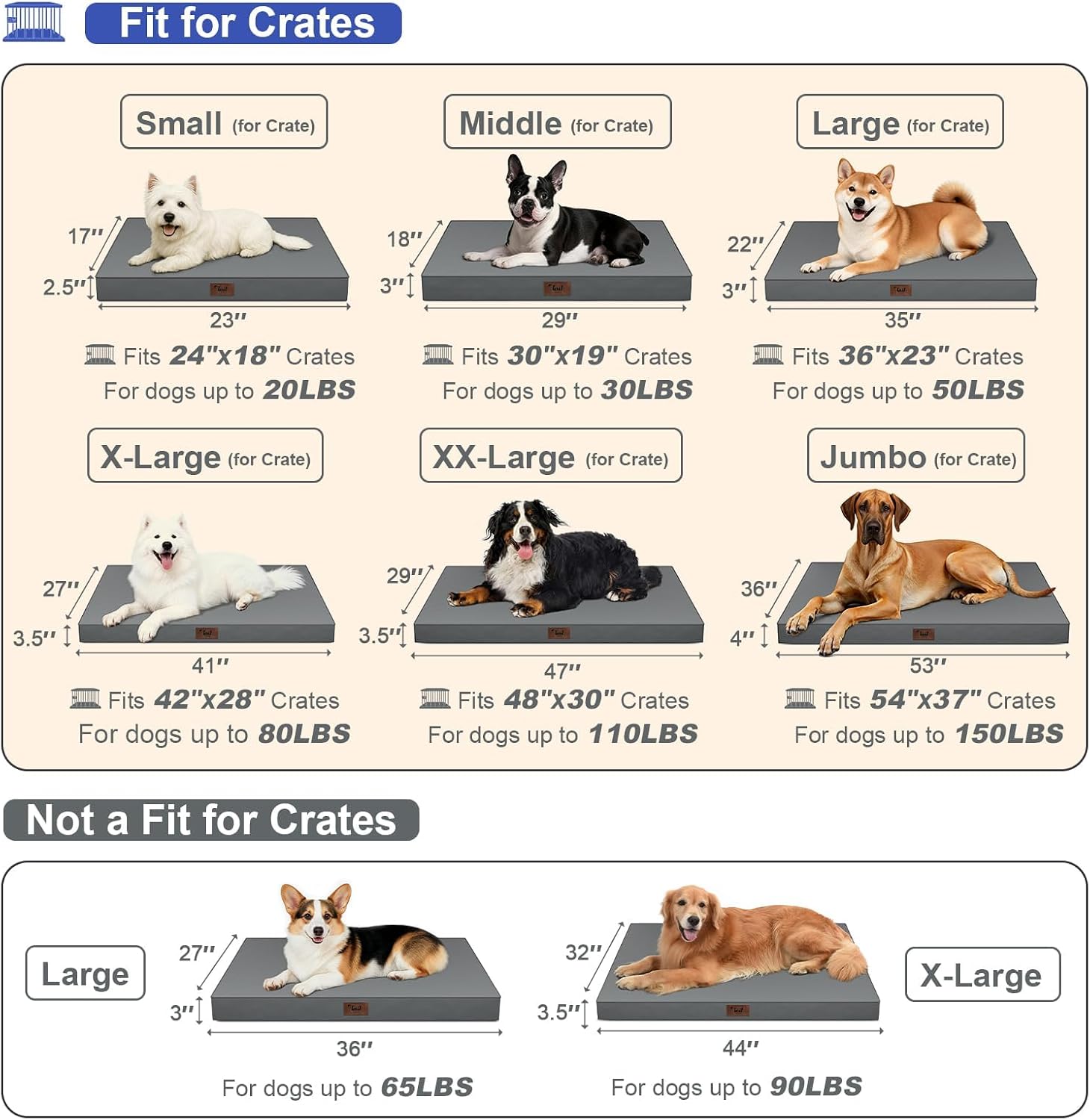 Outdoor Waterproof Orthopedic Dog Bed for Large Dogs - Image 6