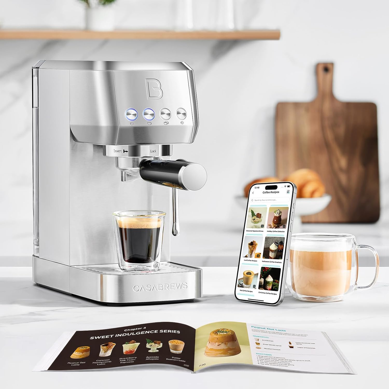 CASABREWS 3700 Essential Stainless Steel Espresso Machine with Steam Wand - Image 8