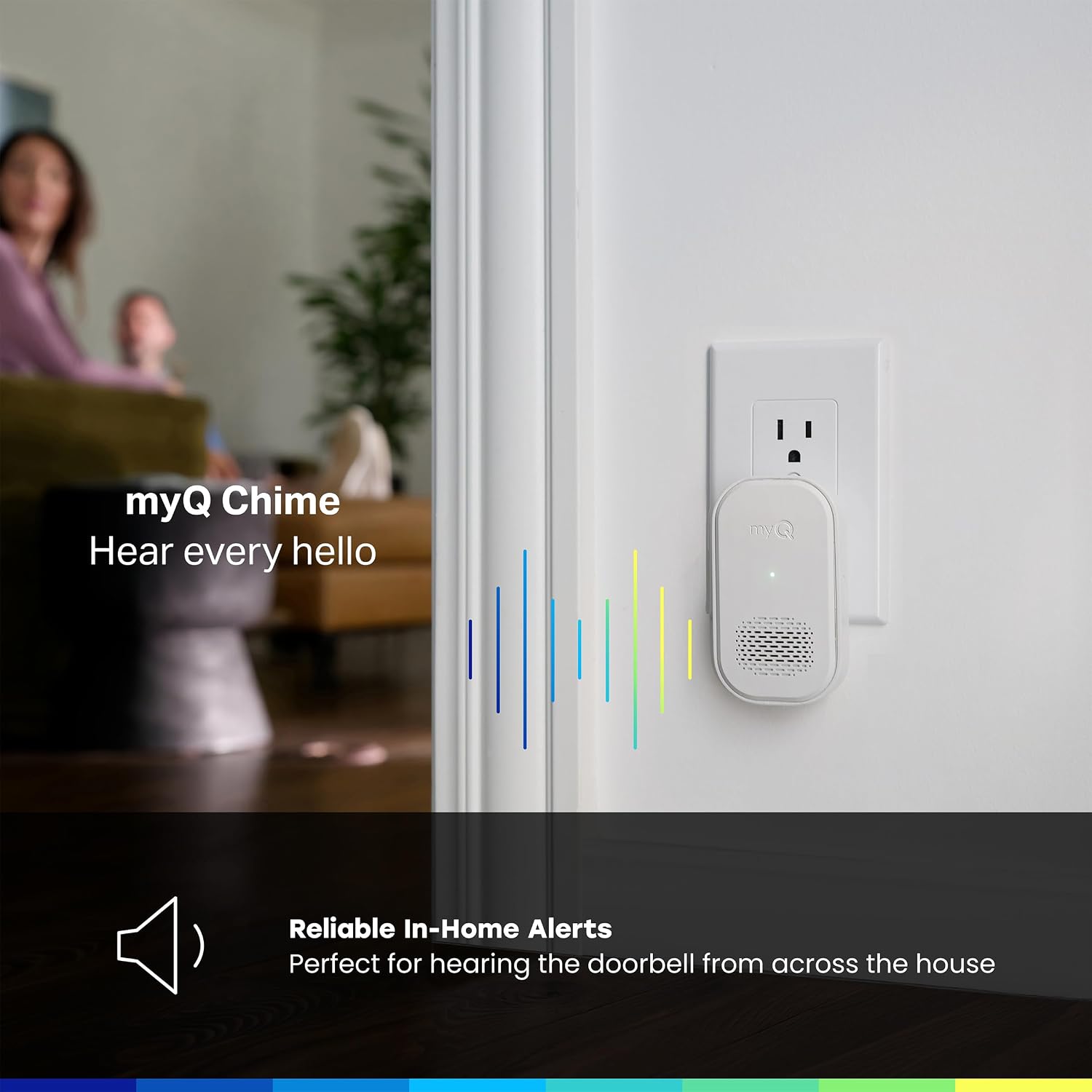 myQ Smart Access Starter Kit: Secure View™ 3-in-1 Smart Lock + Garage Door Video Keypad + Adapter Kit + myQ Chime, Custom PIN Codes, Keyless Entry, 2K HDR Doorbell Camera, App Control & Two-Way Audio - Image 8