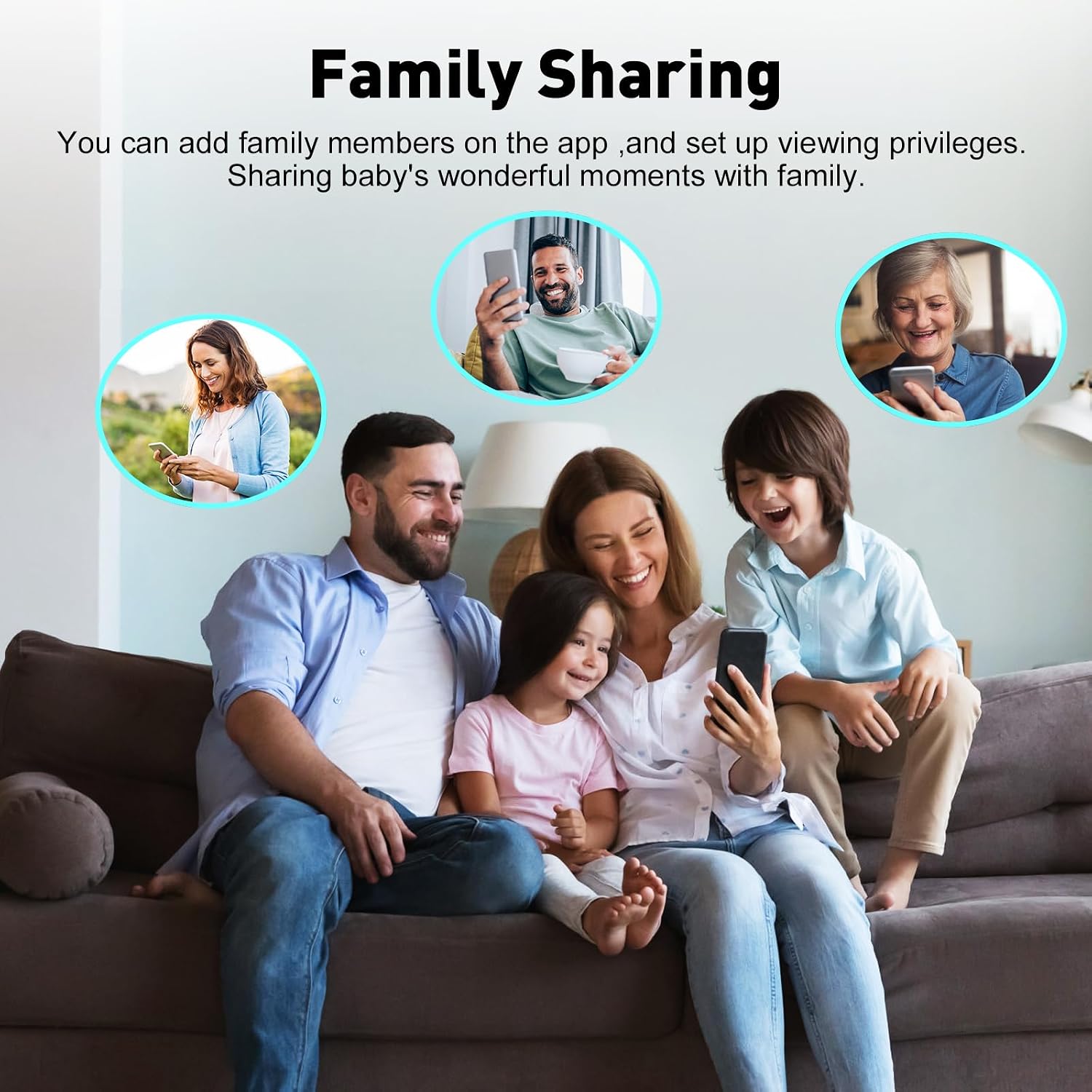Simyke Upgrade Video Baby Monitor with 2 Cameras and Audio 2.8" Screen,Night Vision,APP,Wireless,2-Way Talk,1200ft Long Range,Feeding Timer,Temperature Sensor,VOX/ECO,5 Lullabies,Portable,Easy Setup - Image 8