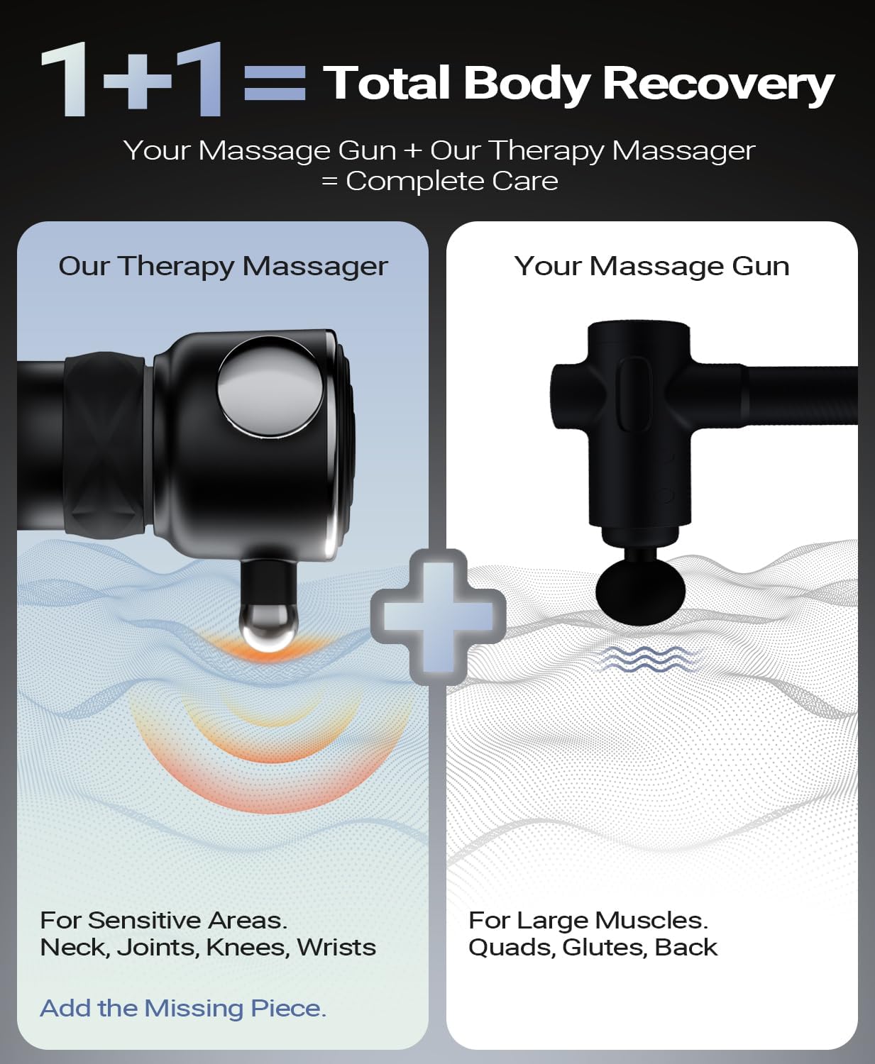 HYAKO R1 Deep Tissue Vibrating Muscle Massager - Therapy Back Massager for All Body Relief - Muscle Pain Relief and Fascial Binding - Trigger Point Therapy Massage Gun - Gifts for him - Image 3
