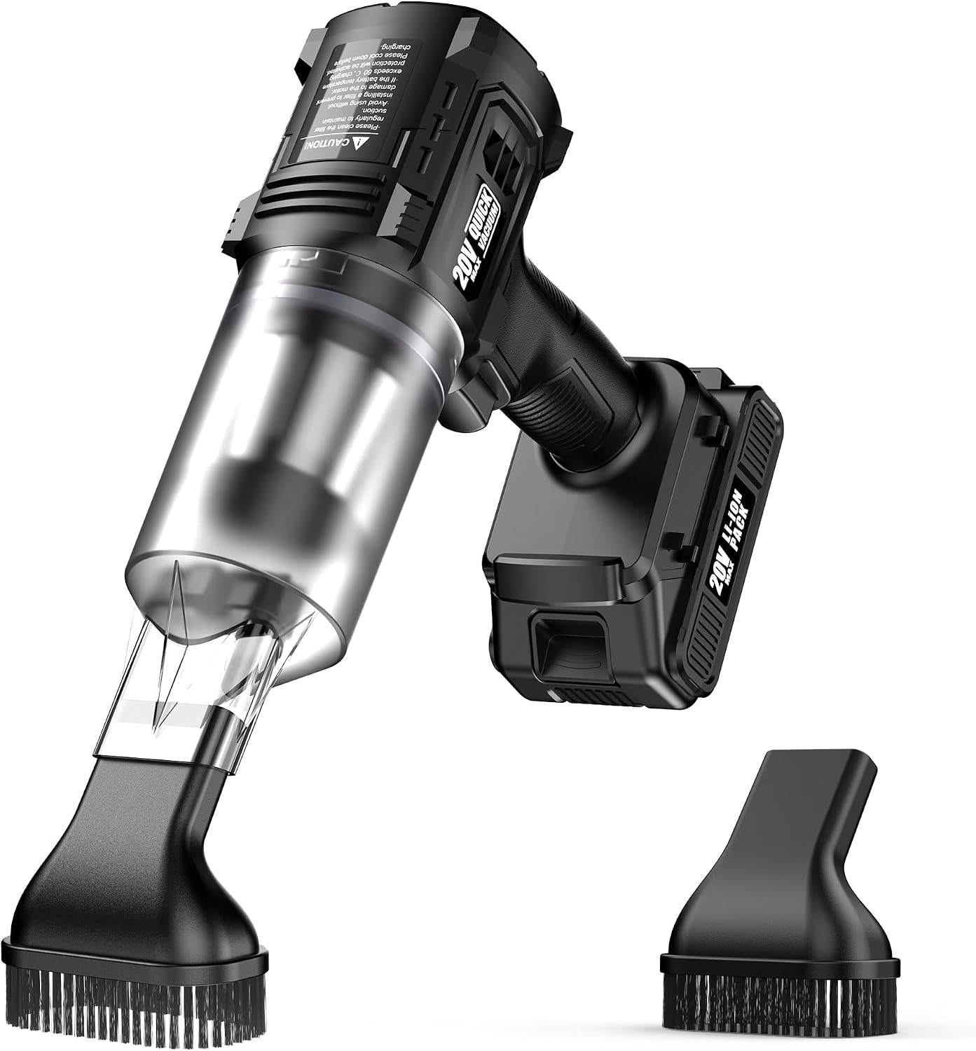 Car Vacuum Cordless, 35000PA Strong Suction Handheld Vacuum with 2 Detachable Batteries, 60Min Runtime Portable Vacuum Cleaner for Car Detailing, Pet Hair, Home Couch & Office, 350ML XL Dust Cup - Image 8