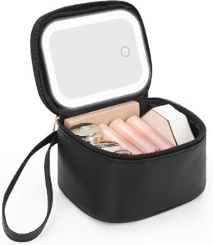 Relavel Mini Makeup Bag with Led Mi...