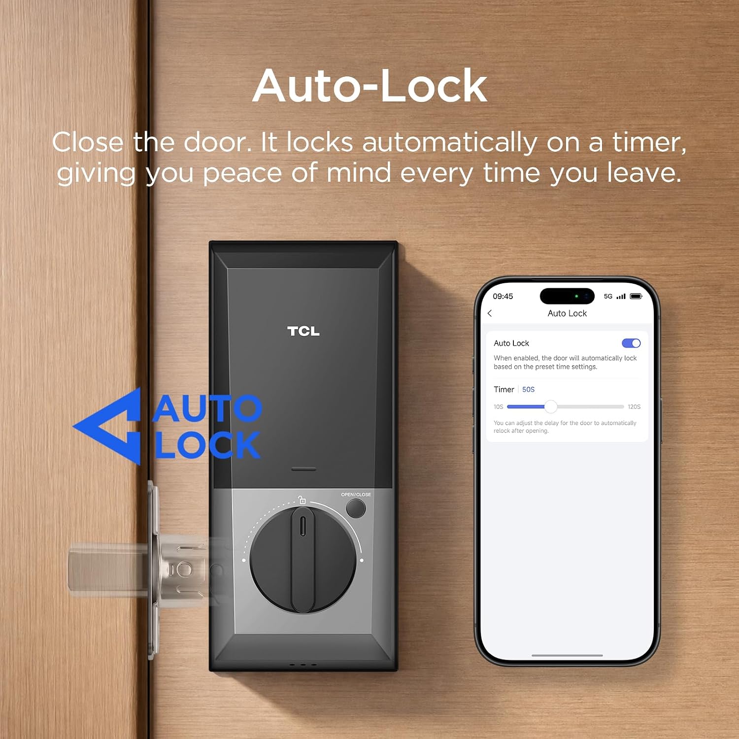 TCL Smart Lock D2 Pro, Palm Vein Keyless Entry Deadbolt, Wi-Fi Keypad Door Lock, Built-in Doorbell, 8-Month Battery, App & Voice Control, Works with Alexa & Google Home, Easy Install for Front Door - Image 8