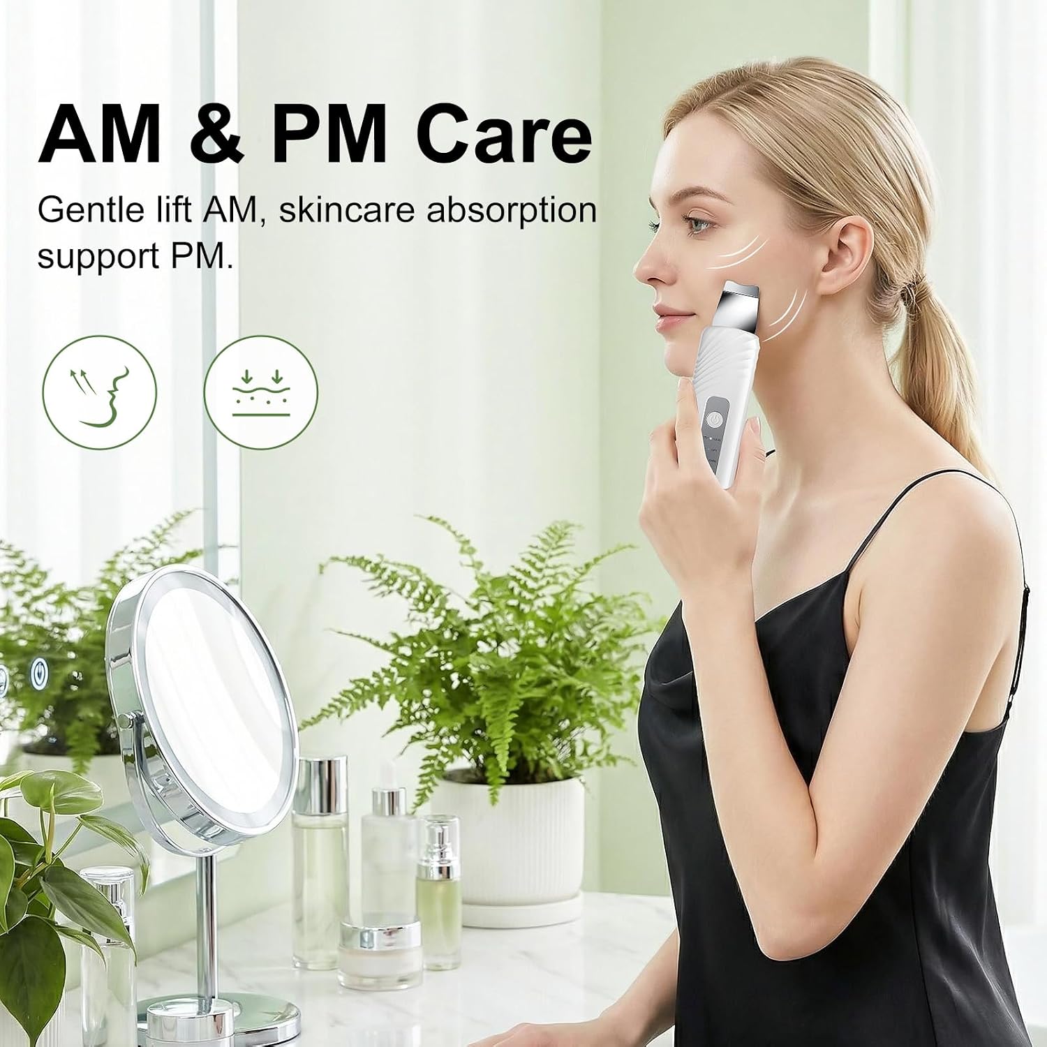 Blackhead Remover Tools, Face Scrubber Skin Spatula for Facial Cleansing, 4 Modes Pore Cleaner with 304 Stainless Steel Blade, Type-C Rechargeable, Silicone Face Brush, 4 Needles, PP Box - Image 3