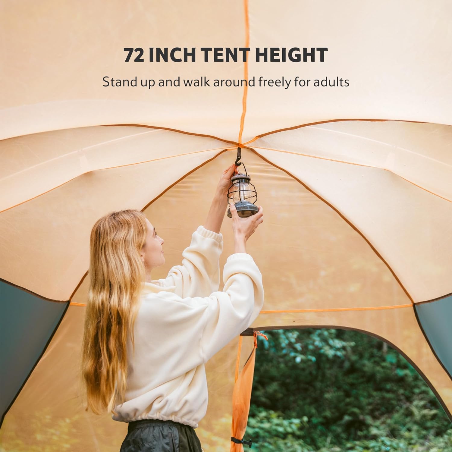 Naturehike KOTA 4/6/8 Person Camping Tent, Double Layer Waterproof 4 Person 6 Person 8 Person Tents for Camping, Large and Tall Family Tent with Vestibules Porch - Image 9
