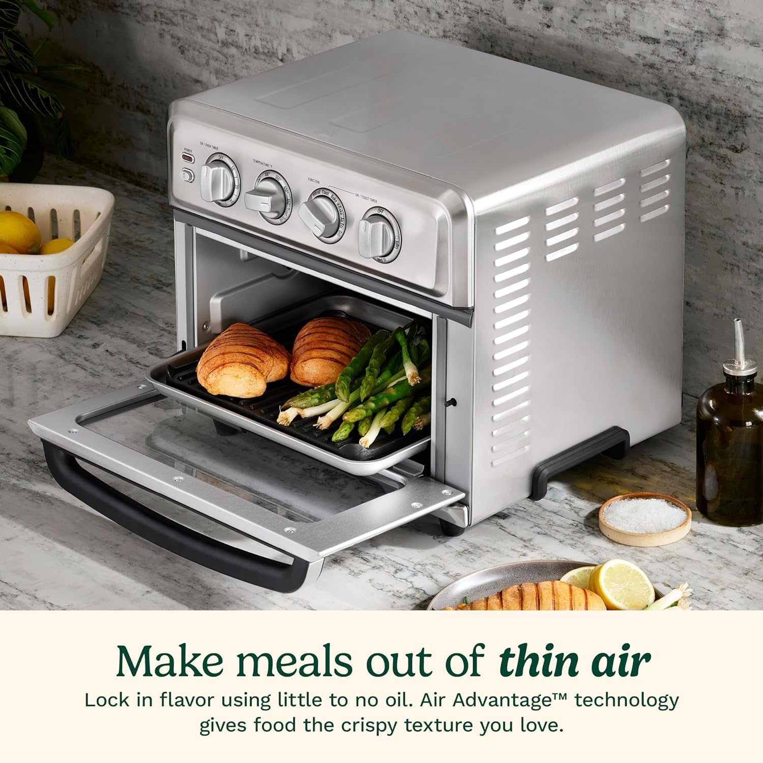 Cuisinart Air Fryer Toaster Oven, 1800W, 8-in-1 with Air Fry, Convection, Broil & Warm, 0.6 Cubic Feet, 60-Minute Timer, TOA-70NAS, Stainless Steel - Image 4