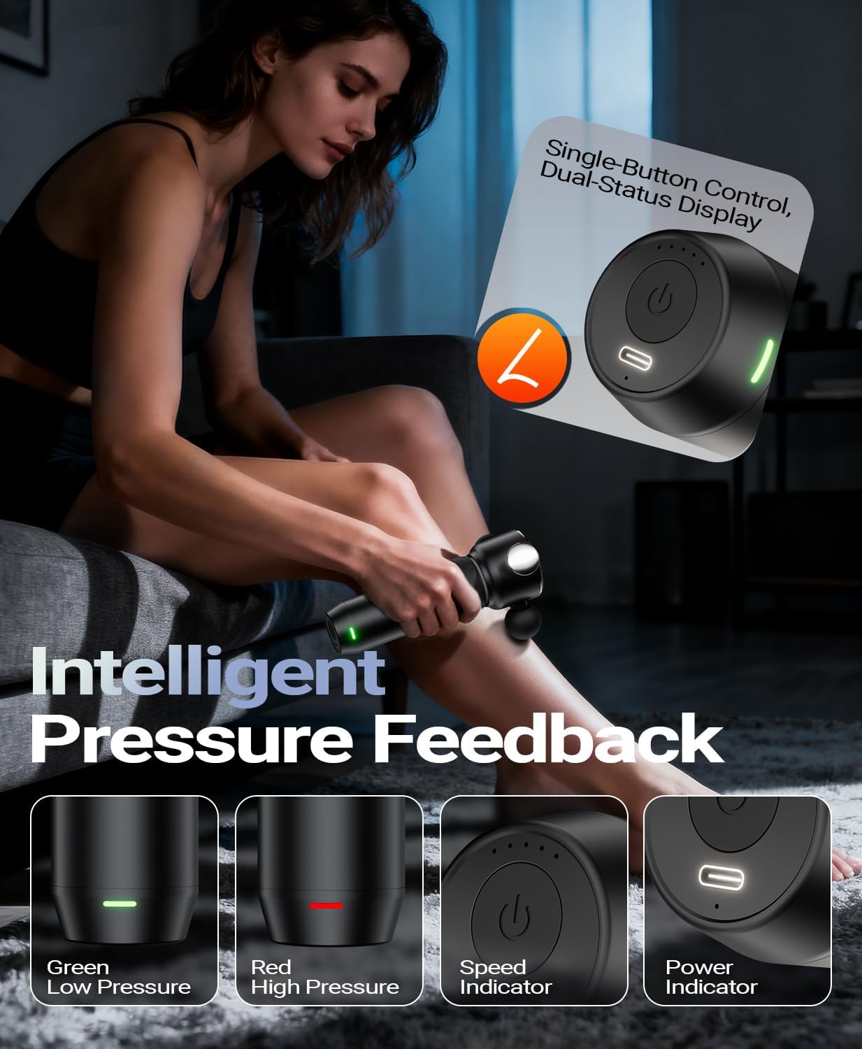 HYAKO R1 Deep Tissue Vibrating Muscle Massager - Therapy Back Massager for All Body Relief - Muscle Pain Relief and Fascial Binding - Trigger Point Therapy Massage Gun - Gifts for him - Image 8