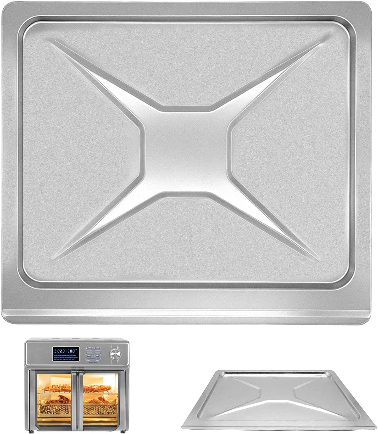 Air Fryer Crumb Bottom Tray for Kalorik MAXX 26 Quart Countertop Toaster Oven Air Fryer Combo, 12.5×11×0.3 IN Replacement Drip Pan Accessories, Premium Steel Replacement Parts, Dishwasher Safe