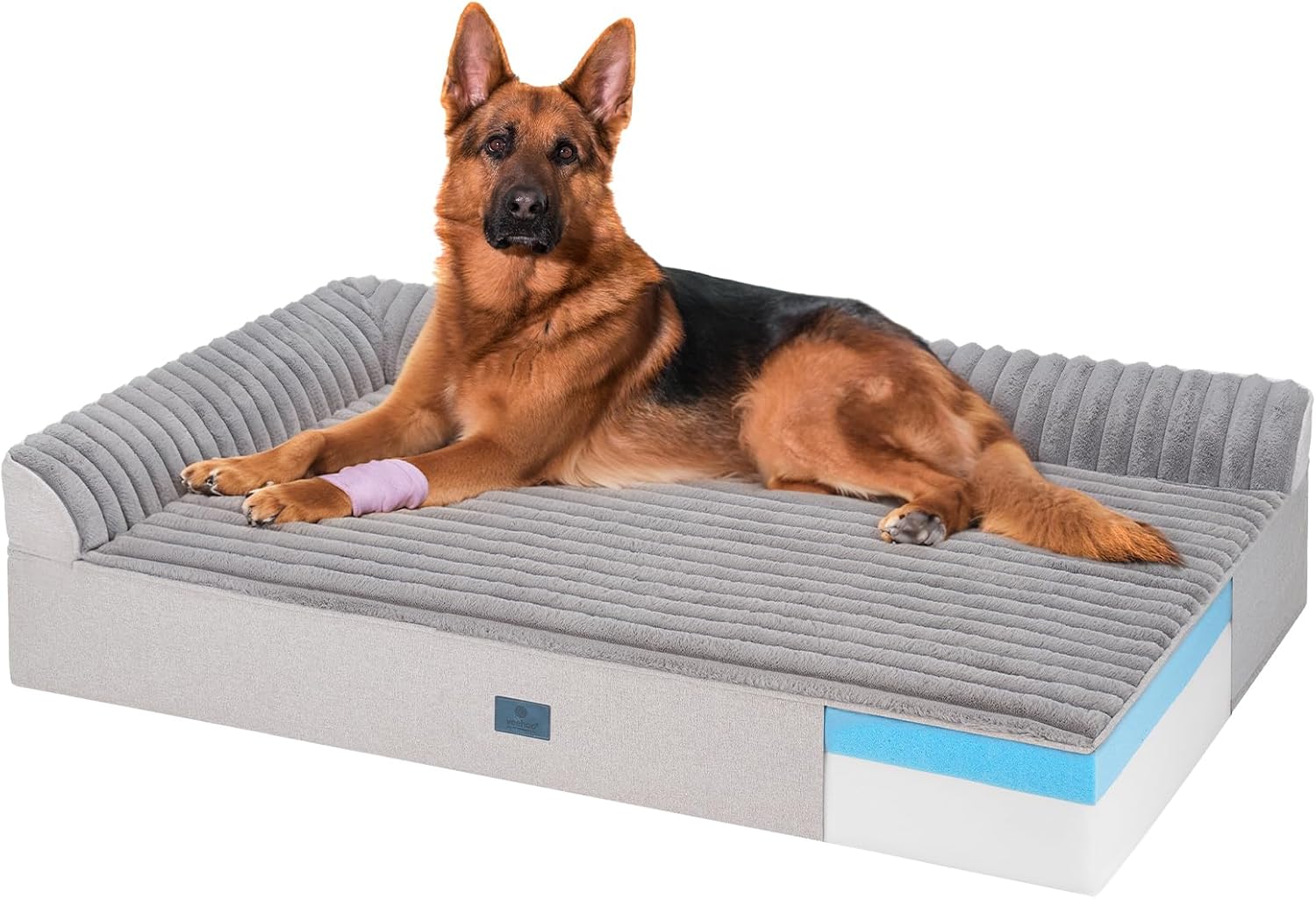 Veehoo Orthopedic Dog Bed for Senior Dog, 7" XXL Memory Foam Bed with Sides