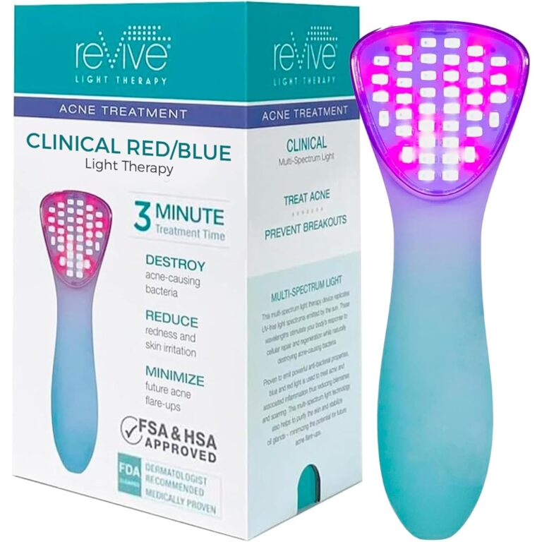 reVive Light Therapy Clinical Acne Device, Red & Blue Light Wand, Full Size