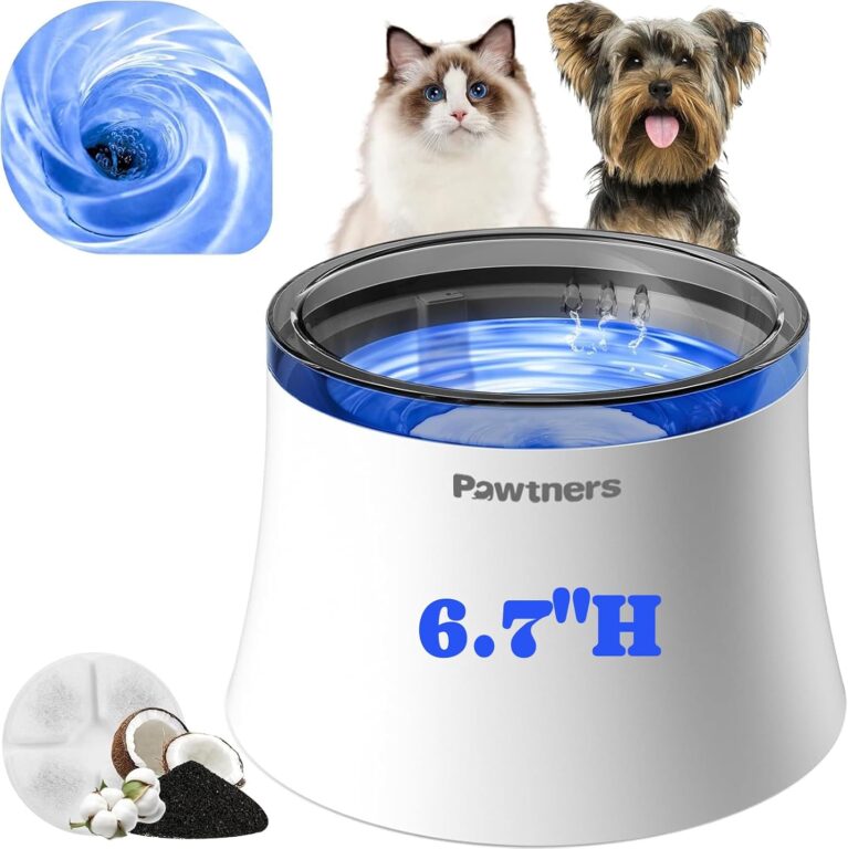 Pawtners 1 Gal/3.5L Dog Water Fountain, Automatic Dog Water Bowl Dispenser