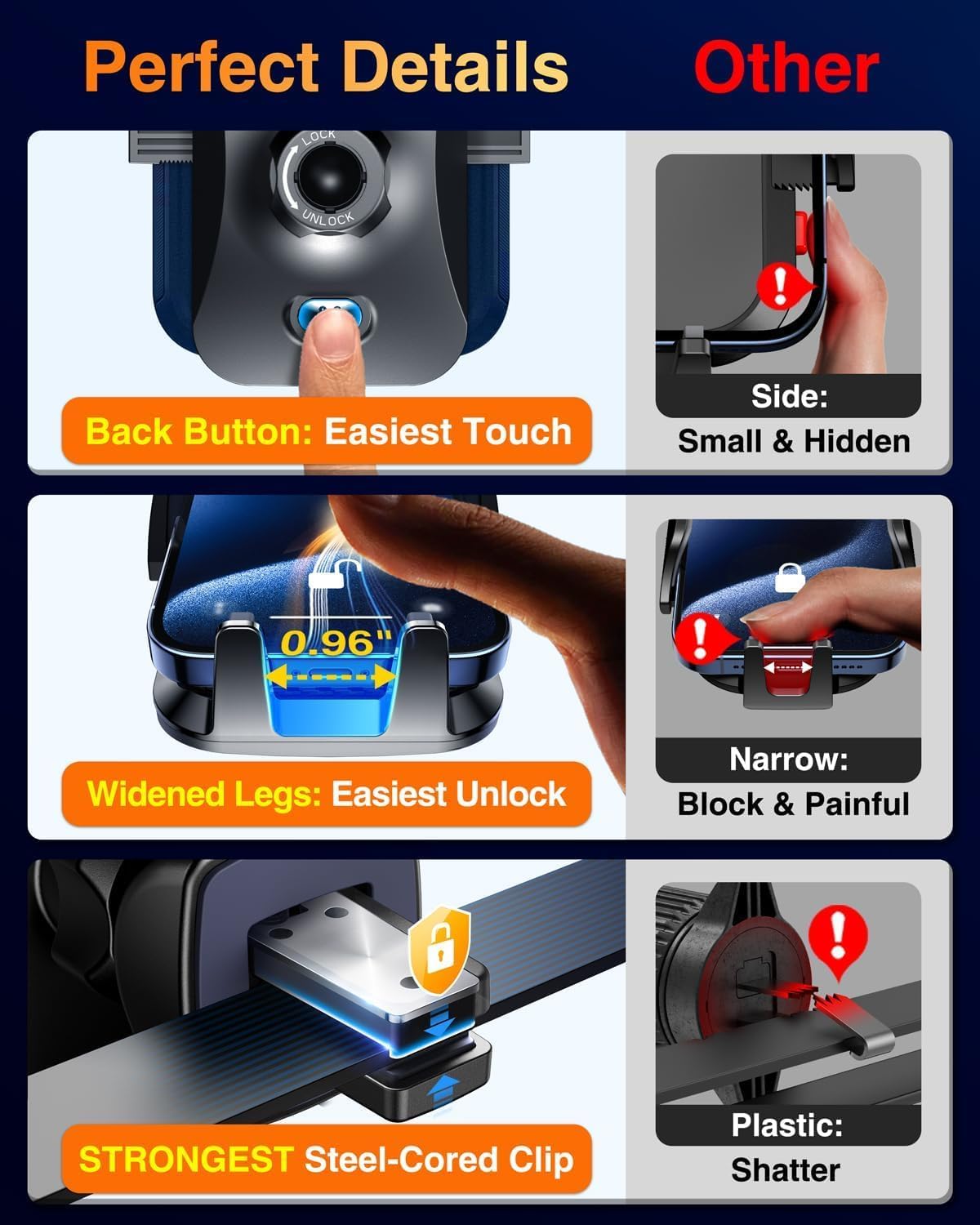 VANMASS【85+LBS Strongest Suction & Military-Grade Ultimate Car Phone Mount - Image 6