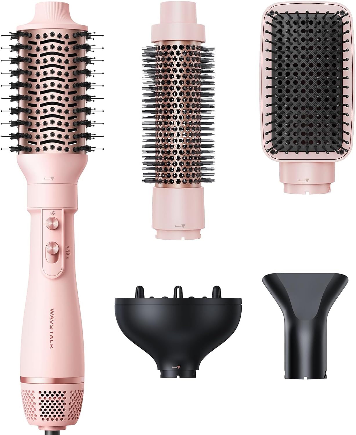 Blow Dryer Brush Set, Wavytalk Air Sculpt 5-in-1 Hot Air Brush Set