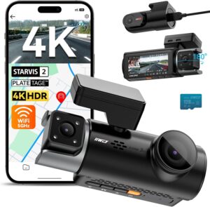 IIWEY 4K Dash Cam 3 Channel, Triple...
